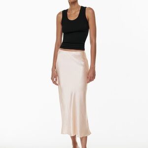 Babaton Slip Satin Maxi Skirt